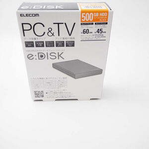 未使用 ELECOM エレコム ELP-CED005UBK USB3.0対応 ポータブルハードディスク 500GB HDD HM450C