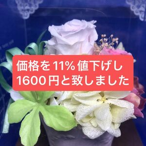 【プリザーブドフラワー祭り#後夜祭②】可愛らしい/鉢植え型ローズアレンジメント