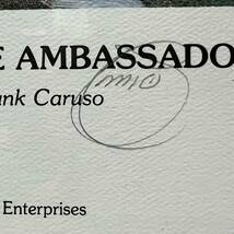 ハンク・カルーソHank Caruso THE AMBASSADORS　 ForeFeathers Enterprises　サイン入り_画像3