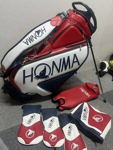 送料無料 超美品 ホンマ 本間 HONMA プロモデル ヘッドカバー スタンド キャディバッグ