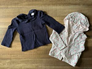 【おまけ付き】【美品】BabyGAP 70 80 発表会　フォーマル　ネイビー　ロンT 長袖　カットソー　 トップス　トレーナー