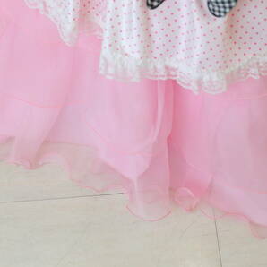 【３歳 子供用ドレス】七五三 ピンク ドット リボン サテン 撮影 モデル 貸衣裳 演奏会 発表会 結婚式 フォーマルドレス 3D-16の画像6
