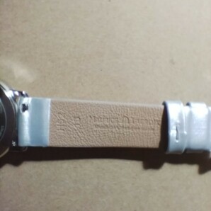 モーリス ラクロア レディース クオーツ 文字盤ティファニーブルー ベルト、尾錠純正品 ベルト水色 未使用に近い 電池交換済み の画像7