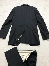 ポールスミスロンドン×デルフィノ社【Paul Smith LONDON × DELFINO】シングルスーツ メンズ M 2釦 背抜き 黒無地 ブラック_画像9