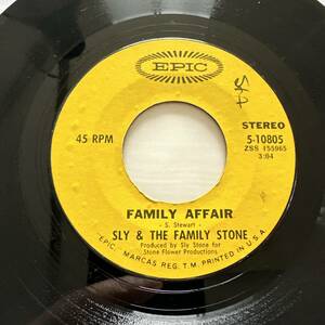 Sly & The Family Stone - Family Affair / Luv N' Haight ☆US ORIG 7″☆名盤 暴動からのシングルカット