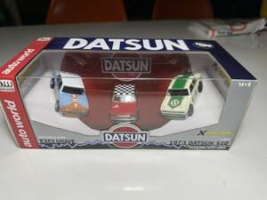 Auto World Xtraction ☆限定１００８SET☆1973 Datsun 510 ブルーバード 3 CAR SET BOX☆HOスロットカー☆AFX/TYCO 