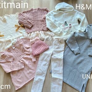 【８点セット】プティマイン petitmain H&M UNIQLO 130cm 女の子 ナルミヤ