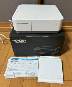 中古 通電確認のみ スター精密 mPOP レシートプリンター POP10 WHTJP AK0601 白 レシートプリンタ内蔵 キャッシュドロア 