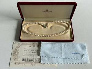 Sj541◆MIKIMOTO ミキモト◆真珠 パール ネックレス 6.0～6.5mm SILVER/シルバー アクセサリー オールド ビンテージ