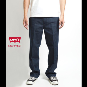 ★新品タグ付き11000円/1点のみ■Levi's スタプレコットンポリツイルセンタープリーツチノストレート/34■在庫限り■ 