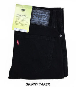 新品タグ付き/9350円を ■Levi'sリーバイス■スキニーSKINNYテーパードデニムブラックストレッチ ジーンズ 84558-0034/29■在庫限り■