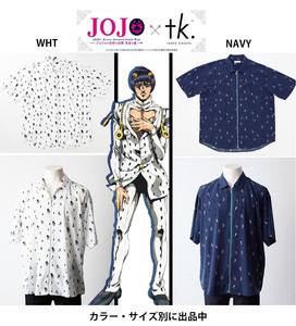 ★送料無料★訳あり★自宅保管新品ワールドプレミアムバンダイ/jojo ジョジョ tk タケオキクチBucciarati/NVY シャツ/S■在庫限り■