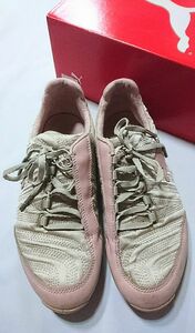 【PUMA】軽量設計スニーカー23.5cm★グラベル【プーマ】ピンク★シューズ シルバーピンク タウン ランニング ウォーキング