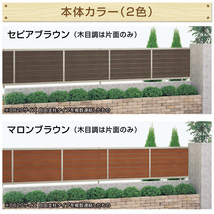 アルミ製木調フェンス縦スリットタイプ幅1998mm×高さ1200mmセピアブラウン DIY/個人様宛は運送会社配達店止め送料無料/法人宛は送料無料_画像3