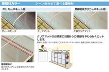 R屋根タイプテラス 間口2040ｍｍ×出幅3尺875ｍｍ×高さ2500ｍｍ ポリカ/個人様宛は運送会社配達店止め送料無料/法人宛は送料無料_画像5