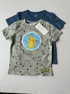 タグ付未使用品】H&M 半袖　Tシャツ ポケットモンスター セット　サイズ 104cm 3-4歳 