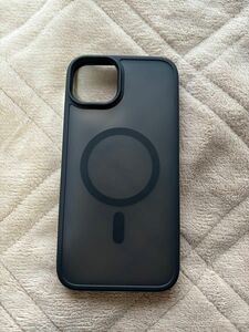iPhone 15 プラス　スマホケース　ソフトタイプ　半透明黒　アイフォン　15+