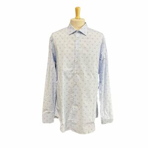 ETRO Etro tops Y shirt long sleeve shirt apparel total pattern cotton ice blue [ size 43]