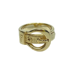 Christian Dior ディオール リング 指輪 アクセサリー ジュエリー ベルト モチーフ ロゴ GP ゴールド [サイズ (約9号)]