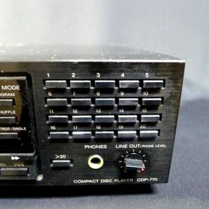 c375 SONY コンパクトディスクプレイヤー CDP-770 サイズ:幅約43cm 高さ約9.5cm 奥行約27cm/140の画像4