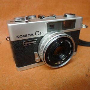d★545 フィルムカメラ KONICA C35 Flash matic レンジファインダー HEXAMON 1：2.8 38ｍｍ/60