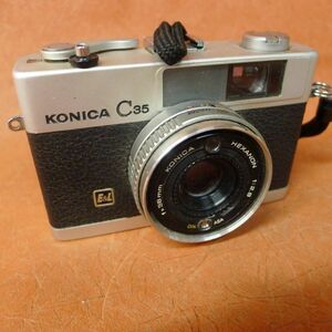 d★597 Konica コニカ C35 E&L シルバー フィルムカメラ レンジファインダー/60