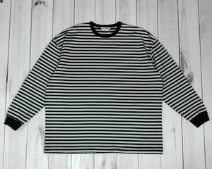 COOTIE PRODUCTIONS / Supima Border Oversized L/S Tee Black L スーピマコットン ビックシルエットロングスリーブTシャツ ロンT