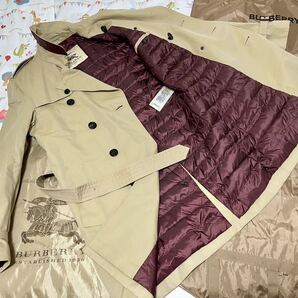 28万★新品級贅沢肉厚90%ダウンギャバジントレンチコート春秋冬物バーバリーロンドンBurberryメンズ50 3L 細身の180ベージュカバー有