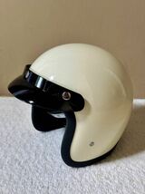 スモールジェットヘルメット　アイボリー　Lサイズ　500TX 小帽体　ジェットヘルメット　バイザー付き_画像4