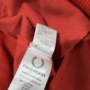 M3713 FRED PERRY フレッドペリー トラックジャケット XSサイズ 朱色 赤系 メンズ アウター 上着 羽織 フルジップ 長袖の画像5