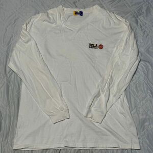 UCLA ロンT White 古着 メンズ 80s 90s バスケットボール Tシャツ USA Champion カレッジ 刺繍