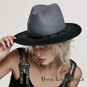 DS-570MZF-BK-GY-F gothic hat band gradation soft hat gray color Gothic and Lolita world bread clock visual series V series 