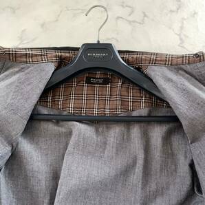 極美品●バーバリーブラックレーベル 裏ノバチェック デニムジャケット ブルゾン Gジャン シャツ メンズ BURBERRY BLACK LABEL 2/M 伸縮の画像7