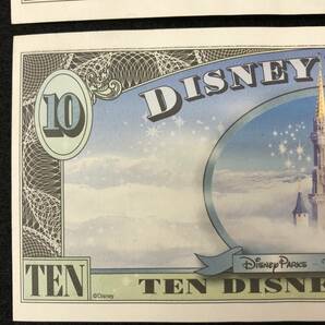ディズニーダラー 10ドル札 2枚セット $10 紙幣 DISNEY DOLLARS 2007 ディズニーワールド 20ドル分 シンデレラの画像9