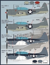 ファーボール 1/48 FDS-4827 アメリカ海軍 SBD ドーントレスのカラーとマーキング_画像3