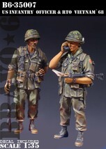 ブラボー6 B6-35007 1/35 アメリカ 歩兵将校と無線手ベトナム'68(2体セット)_画像1
