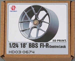  hobby design HD03-0674 1/24 18' BBS F1-R center lock wheel (3D print )(Resin+Decals )