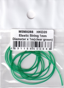 MSMクリエイション MSMA066 伸縮性ストリング 直径1mm×1m（クリアグリーン）