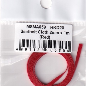 MSMクリエイション MSMA059 1/24 シートベルト布2mmx1m（赤）の画像1