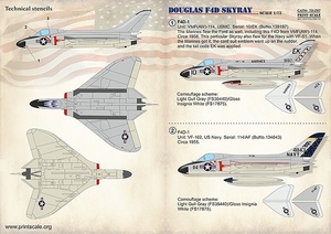 プリントスケール 72-297 1/72 ダグラス F4DF-6 スカイレイ コンプリートセット