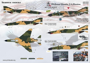 プリントスケール 144-010 1/144 F-4 ファントム ベトナム戦争