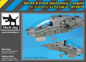 ブラックドッグ A72079 1/72 AH-64D フロント 電子部品 + エンジン （アカデミー用）