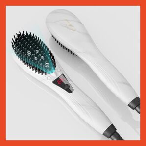 ヒートブラシ ブラシアイロン ヘアアイロン マイナスイオン ストレート ヘアケア ストレートブラシ 急速加熱 湿気 対策うねり