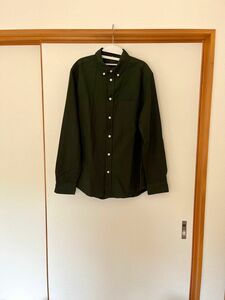 H&M Yシャツ　上着　ディープグリーン 長袖