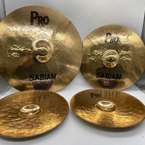 SABIAN/セイビアンSABIAN PRO ハイハットシンバル クラッシュシンバル ライドシンバル 4枚セット FM019の画像2