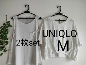 レディース　　HK WORKS LONDON　半袖トップス　UNIQLO　ユニクロ　ノースリーブトップス　２点セット