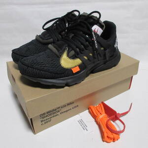 中古 NIKE OFF-WHITE AIR PRESTO THE 10 US7 25cm ナイキ オフホワイト エアプレスト ザテン ブラック AA3830-002 箱・付属品あり 正規品