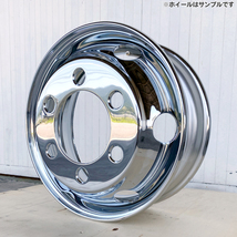 送料無料 新品 4枚 1台分 メッキホイール トラック用 ダンプ 4t 17.5×6.00 オフセット127 / 119 6穴 JIS 新品1年保証 DOT-X_画像2