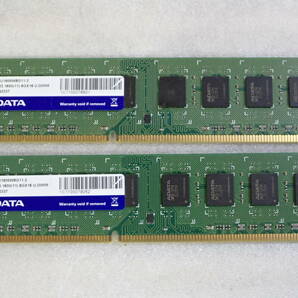 デスクトップPC用メモリーADATA DDR3 16GB=8GBx2枚 AD3U1600W8G11 DDR3-1600 メモリのみ 動作確認済み#BB01808の画像1