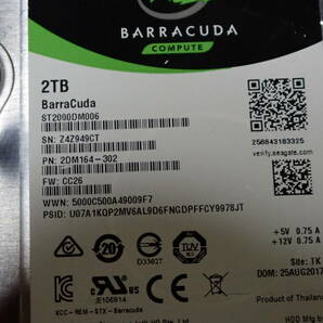 Seagate BarraCuda 3.5インチ 3TB ST3000DM008 2TB ST2000DM006 合計5TB 動作未確認 #BB02166の画像3
